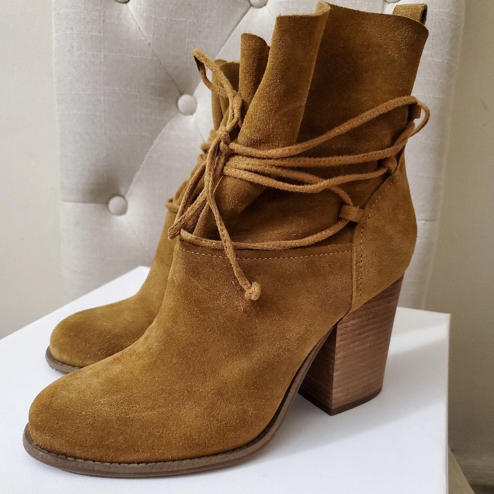 Jessica Simpson split suede ankle booties